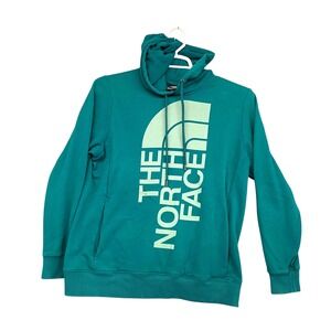 The North Face Pullover Hoodie Drawstring Sweatshirt Teal Green L